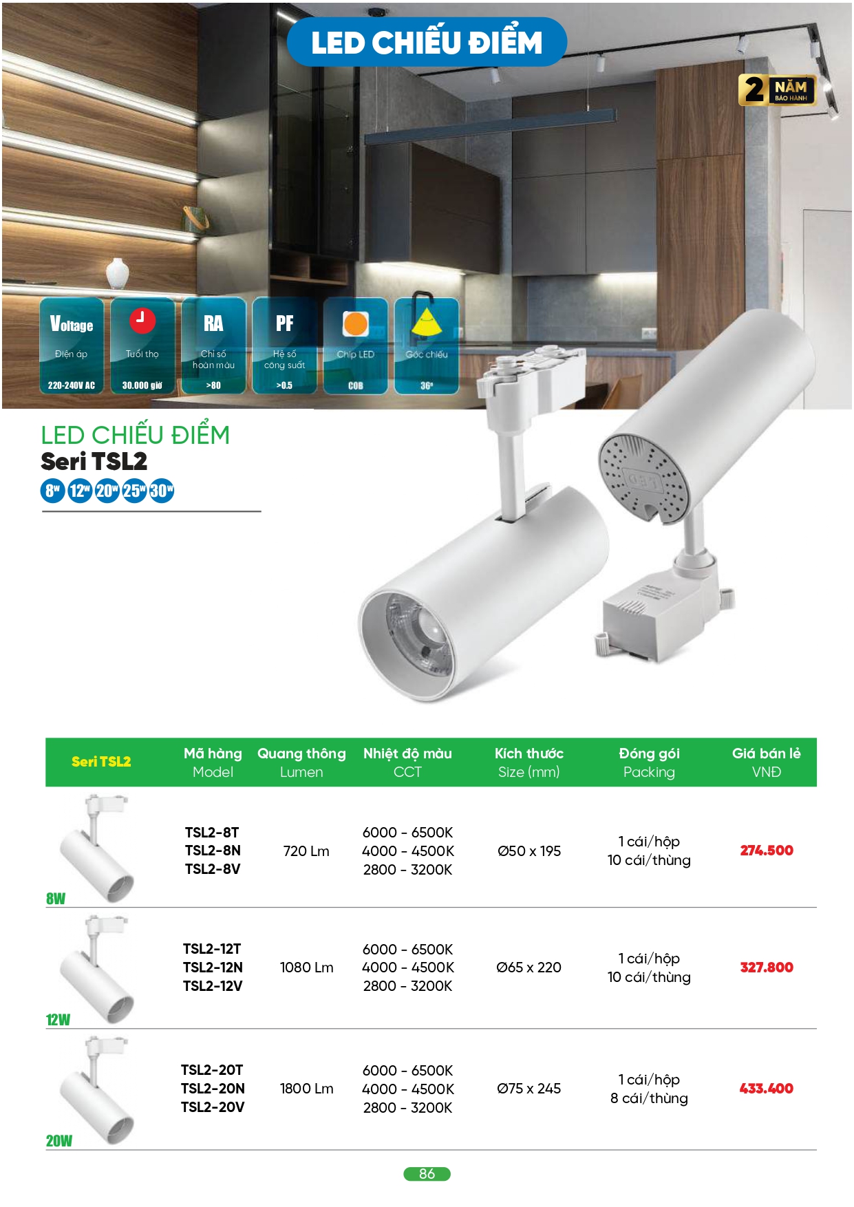 Bảng giá đèn LED MPE 2026
